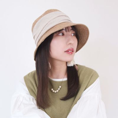 【新品、未使用】ポレポレ ハンドメイド 毛100% バケットハット ネイビー セール】ストラップ付き 2WAY ベーシック バケット ハット